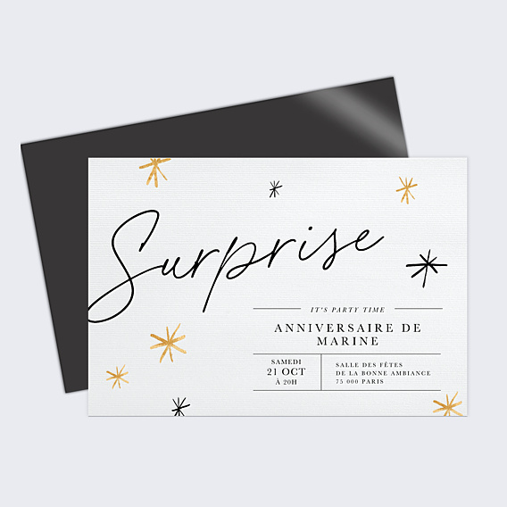 Invitation Anniversaire Adulte Jolie Surprise