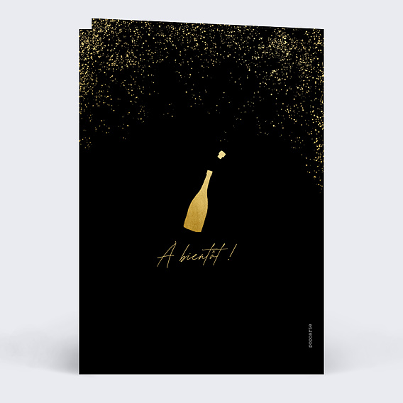 Invitation anniversaire Champagne Festif Verso