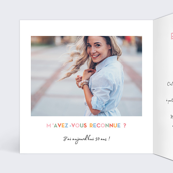 Invitation Anniversaire Adulte Devinette Colorée