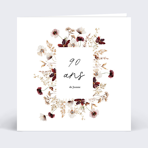 Invitation anniversaire Jardin Sauvage