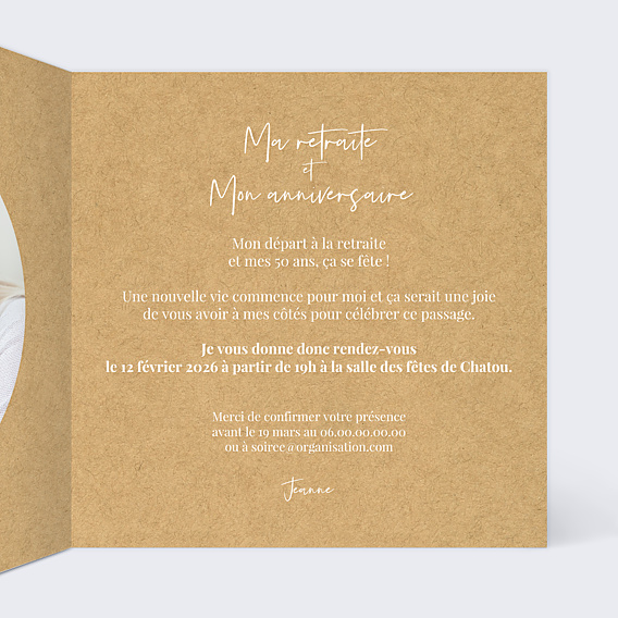 Invitation Anniversaire Adulte Lauriers