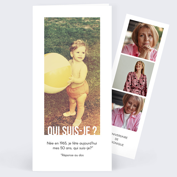 Invitation anniversaire Typographie Cadre AprĂšs 1