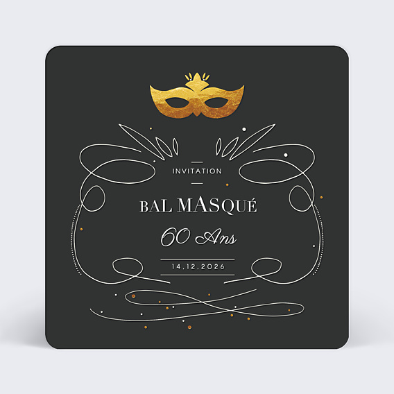 Invitation Anniversaire Adulte Mascarade