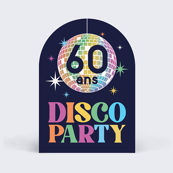 Invitation anniversaire Fête disco