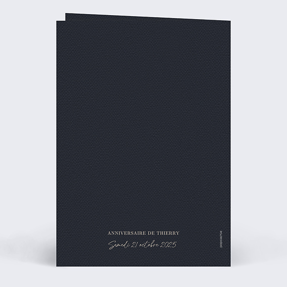 Invitation anniversaire Âge Vintage Verso