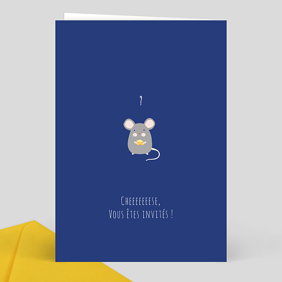 Invitation anniversaire Say Cheeese Verso