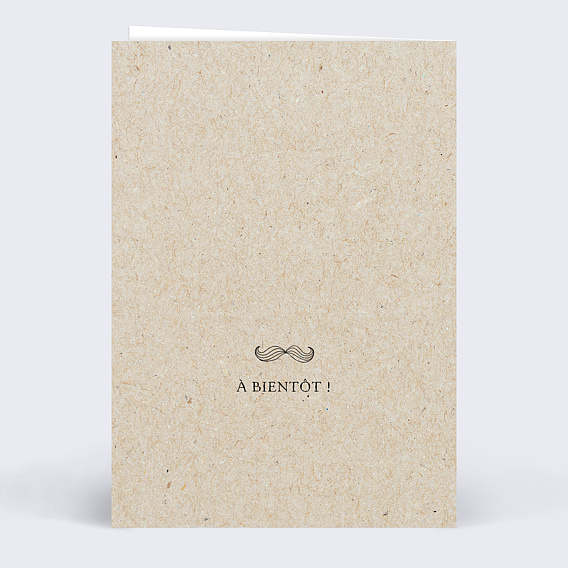 Invitation anniversaire Soirée Moustache Verso