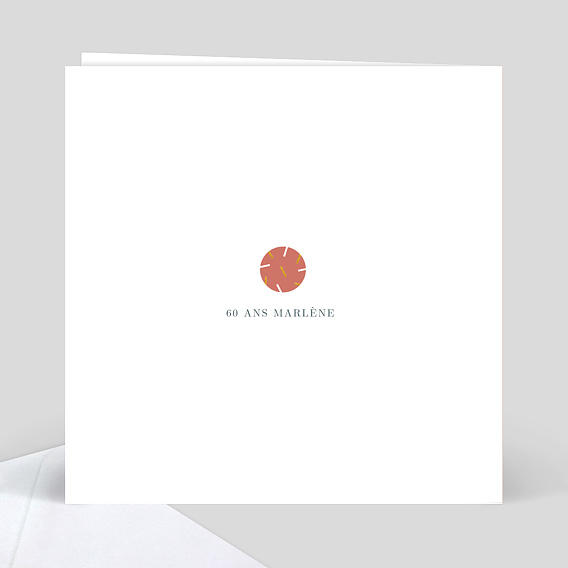 Invitation anniversaire Graphique Verso