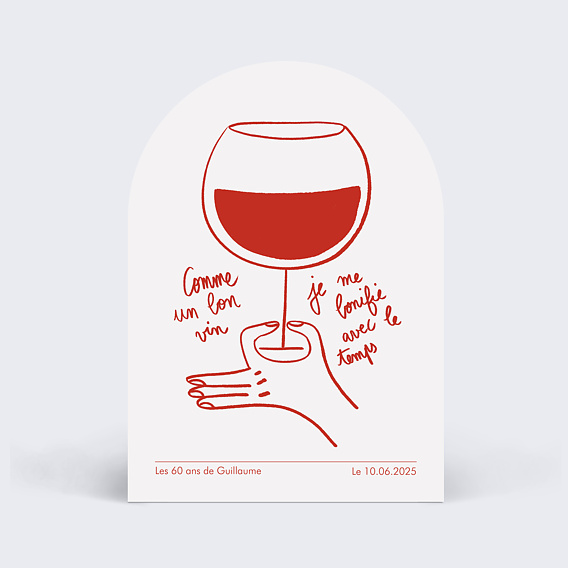 Invitation anniversaire Verre ballon