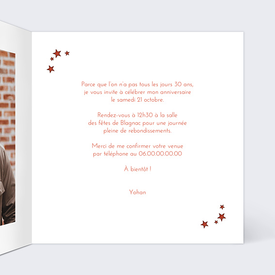 Invitation Anniversaire Adulte Maestro pizza