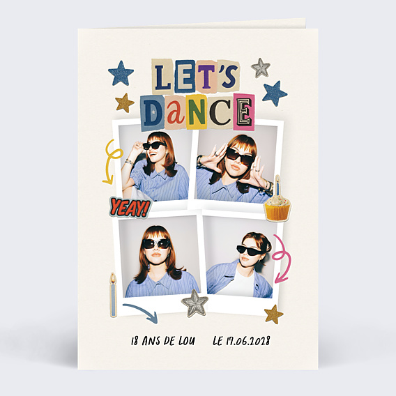 Invitation anniversaire Journal déchiré