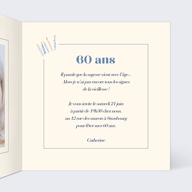 Invitation Anniversaire Adulte Les Bougies Coûtent Plus Cher Que Le Gâteau Intérieur Droit