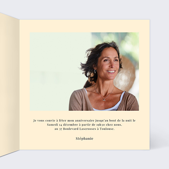 Invitation Anniversaire Adulte Découpe 50