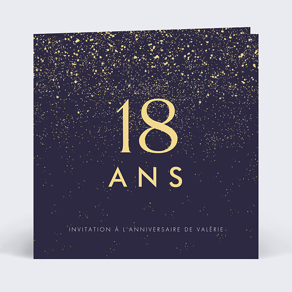 Invitation Anniversaire Adulte Pluie de fête avec graines