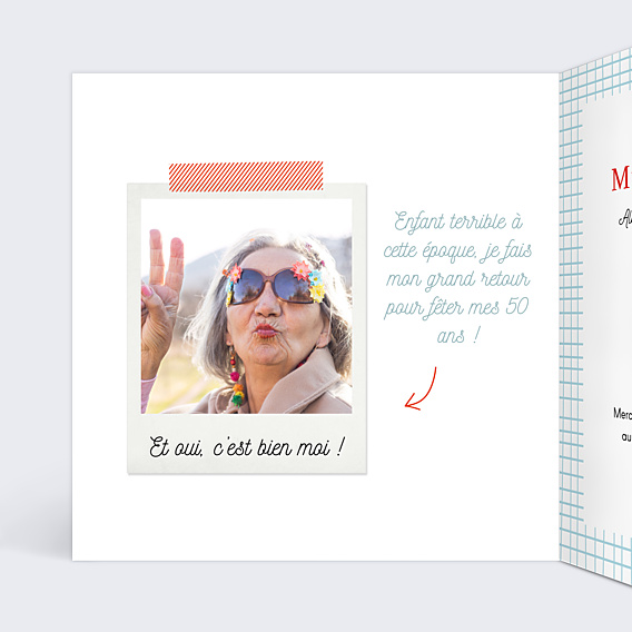 Invitation Anniversaire Adulte Cahier d'École