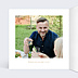 Invitation Anniversaire Adulte Photo souvenir doré 50