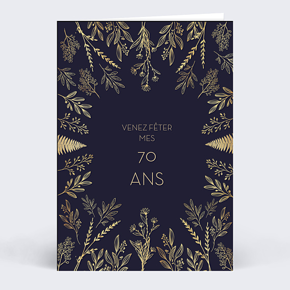 Invitation anniversaire Élégance Ocre