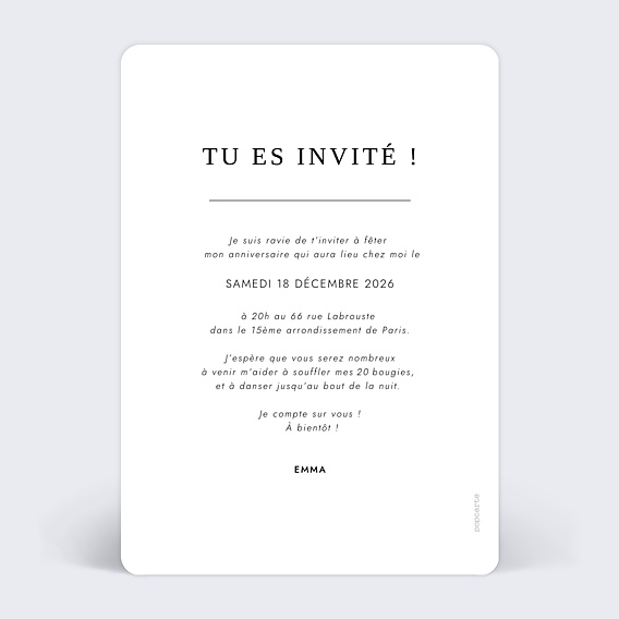 Invitation Anniversaire Adulte Bal Masqué