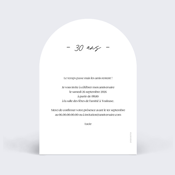 Invitation Anniversaire Adulte Tirets Pleine Page