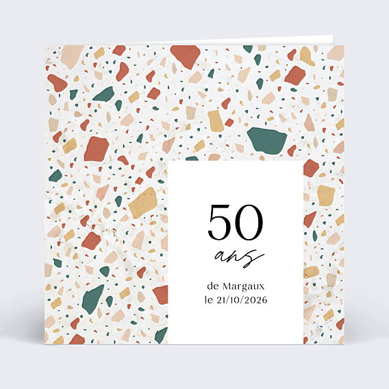 Invitation anniversaire Terrazzo