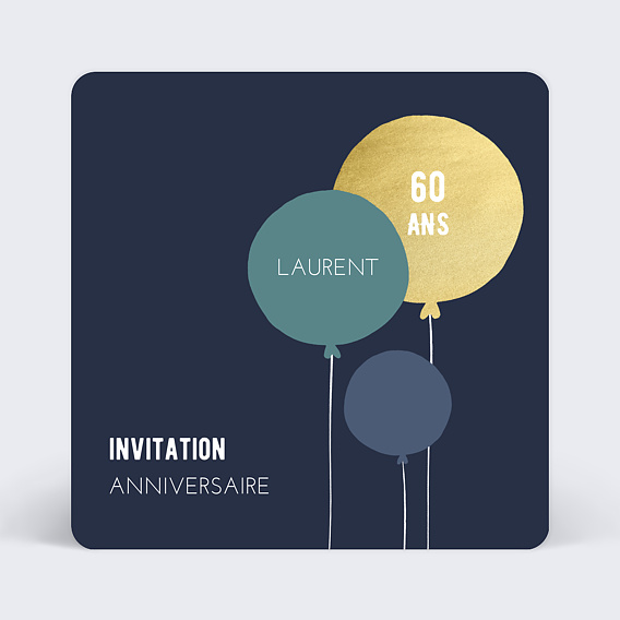 Invitation anniversaire Balloons