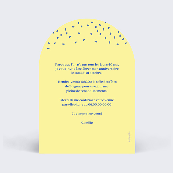 Invitation Anniversaire Adulte C'est la Fête Original