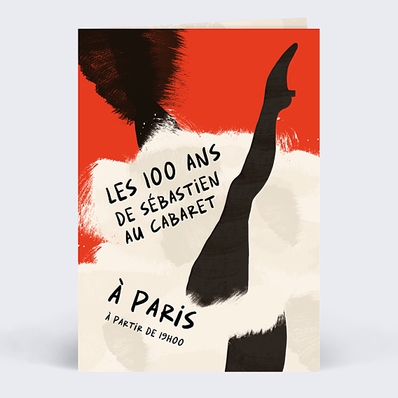 Invitation anniversaire Au Cabaret