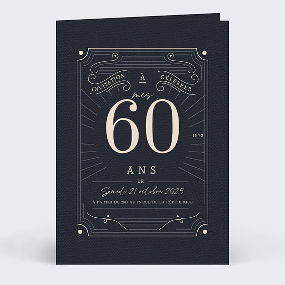 Invitation anniversaire Âge Vintage