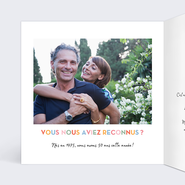 Invitation Anniversaire Devinette Colorée Multi Anniversaire Intérieur Gauche