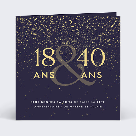 Invitation anniversaire Double pluie de fête