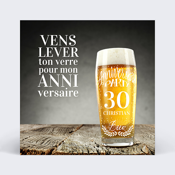 Invitation Anniversaire Adulte Cheers
