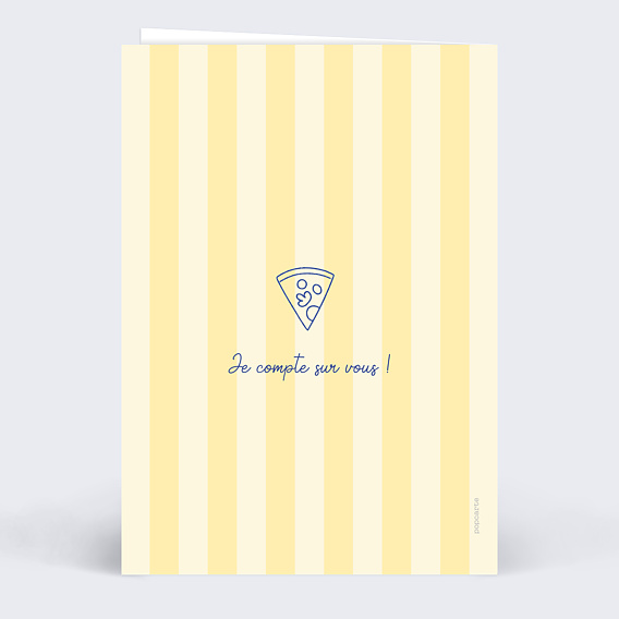 Invitation anniversaire Soirée à l'italienne Verso