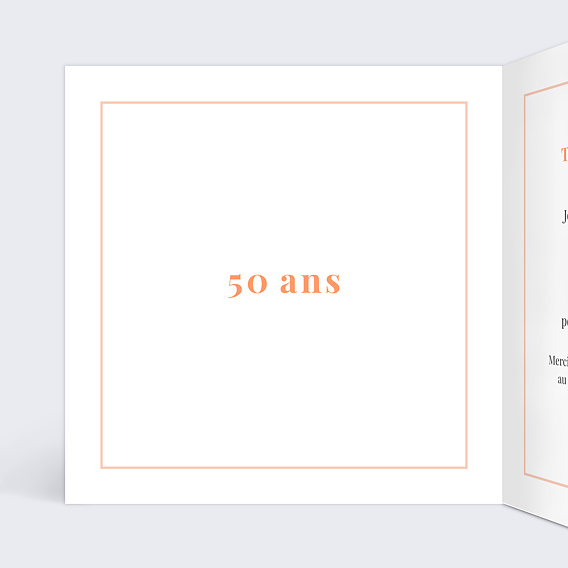 Invitation anniversaire Joli Filet Intérieur Gauche