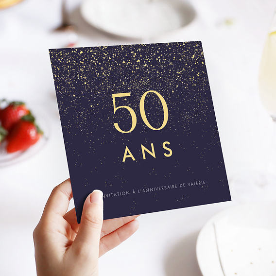 Invitation anniversaire Pluie de Fête Après 4