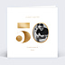 Invitation Anniversaire Adulte Photo souvenir doré 50