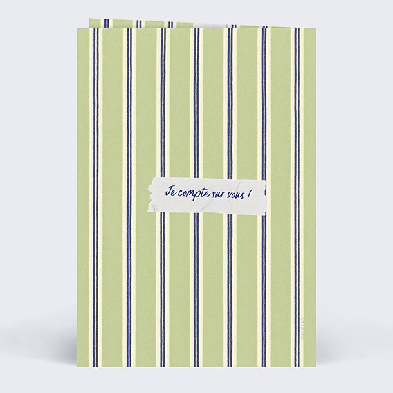 Invitation Anniversaire Adulte Vintage stripes