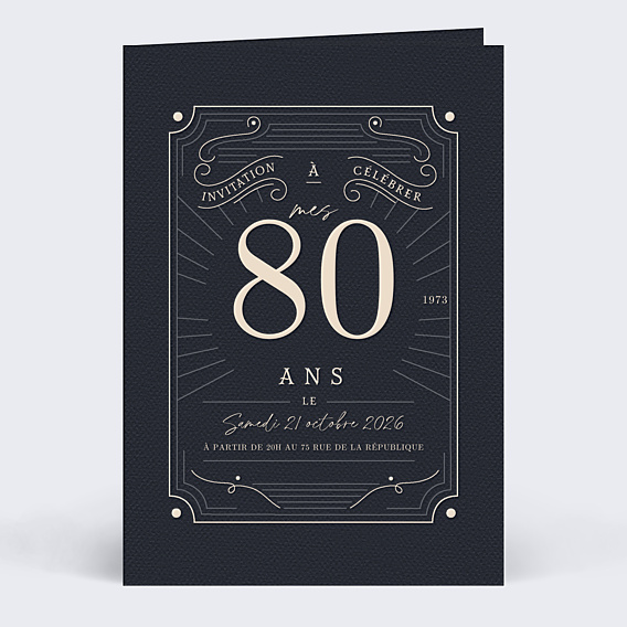 Invitation anniversaire Âge Vintage