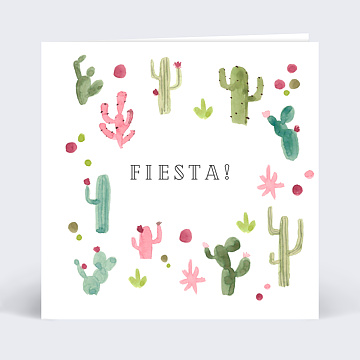 Invitation anniversaire adulte Cactus