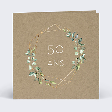 Invitation anniversaire adulte Eucalyptus Elgant