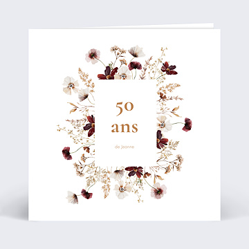 Invitation anniversaire adulte Jardin Sauvage