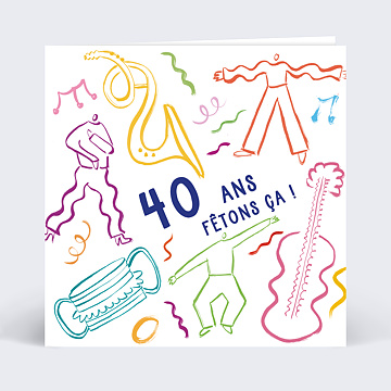 Invitation anniversaire adulte Jazz