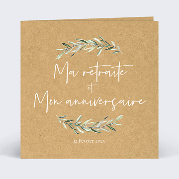Invitation Anniversaire Adulte Lauriers