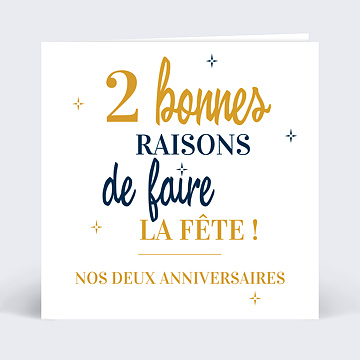 Invitation anniversaire Multi-raisons Multi-anniversaire