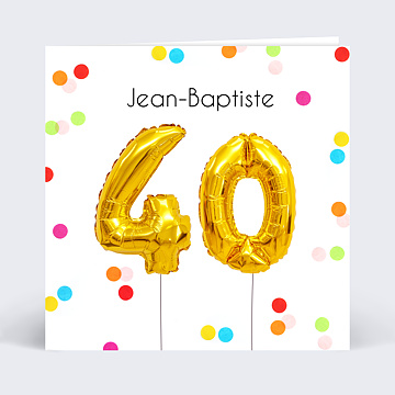 Invitation anniversaire adulte Party 40