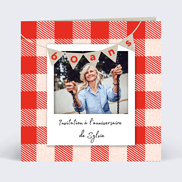 Invitation anniversaire adulte Printemps