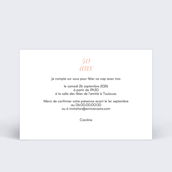 Invitation Anniversaire Adulte Joli Multi
