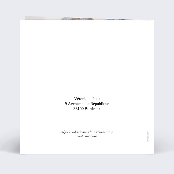 Invitation anniversaire Couronne Eucalyptus Chic Verso