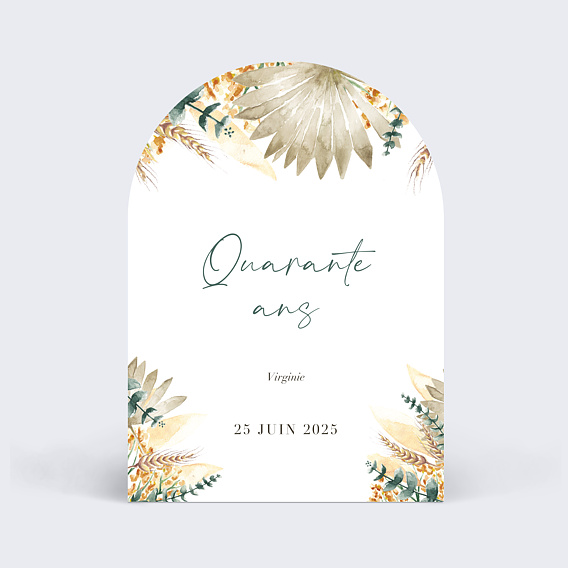 Invitation anniversaire Bohemia