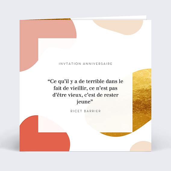 Invitation Anniversaire Adulte Couleurs d'Été
