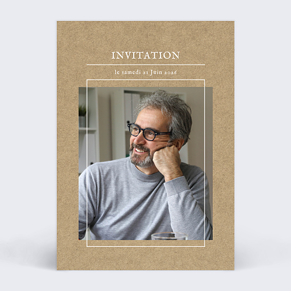 Invitation Anniversaire Adulte Liseré
